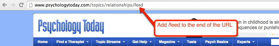 Psychology Today RSS feed