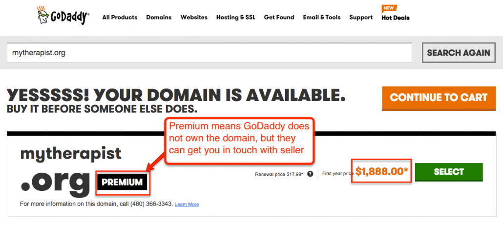 premium domain