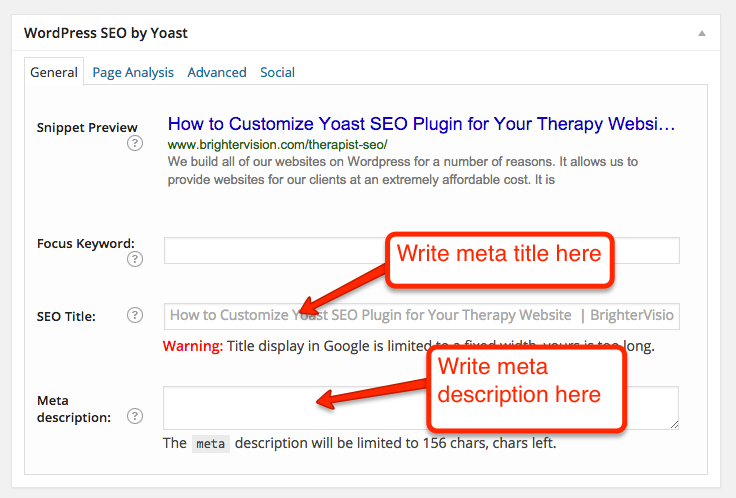 Verlichten komedie Carrière How to Customize Yoast SEO Plugin for Your Therapy Website