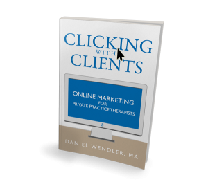 Clicking with Clients book cover | Online Advertising Guide for Therapists | Brighter Vision Web Solutions | Therapist Websites & Marketing for Therapists | Marketing Blog for Therapists
