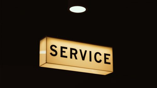 Service lit up sign | Customer Service Is A Powerful Therapy Growth Strategy | Brighter Vision Web Solutions | Therapist Websites & Marketing for Therapists | Marketing Blog for Therapists