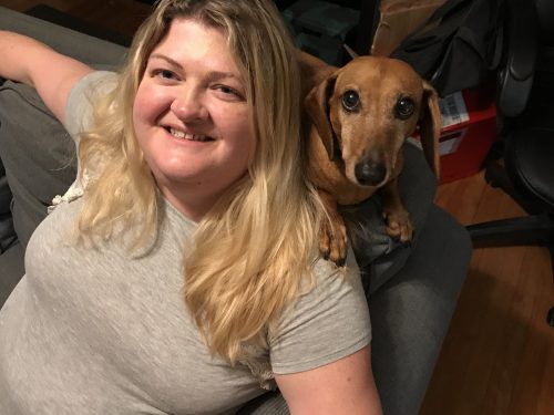 Katie Leikam & her dog | Brighter Spotlight with Katie Leikam | Brighter Vision Web Solutions | Therapist Websites & Marketing for Therapists