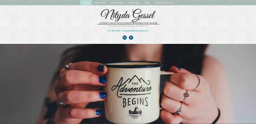 Nityda's Brighter Vision Therapist Website example | Brighter Spotlight with Nityda Gessel | Brighter Vision Web Solutions | Therapist Websites & Marketing for Therapists | Marketing Blog for Therapists