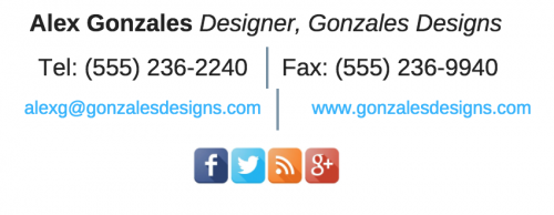 Email signature with social media | 5 Easy Tips To Attract Reader Attention and Create Loyal Clients | Brighter Vision Web Solutions | Therapist Websites & Marketing for Therapists | Blog for Therapists