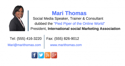 Email signature with social media and bio photo | 5 Easy Tips To Attract Reader Attention and Create Loyal Clients | Brighter Vision Web Solutions | Therapist Websites & Marketing for Therapists | Blog for Therapists