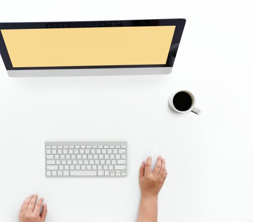 Yellow computer screen | Your Private Practice Guide to FB Advertising | Brighter Vision | Marketing Blog for Therapists