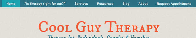 Tidy navigation menu example | TITLE | Brighter Vision | Marketing Blog for Therapists