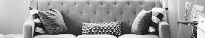 Couch & pillows B&W | The Financial Risks of Poor Self-Care | Brighter Vision Web Solutions | Therapist Websites & Marketing for Therapists | Blog for Therapists