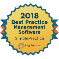 2018 Best Practice Management Software badge | Winners of the 2018 Best of Therapist Resources Awards | Brighter Vision Web Solutions | Marketing Blog for Therapists