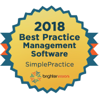 2018 Best Practice Management Software badge | Winners of the 2018 Best of Therapist Resources Awards | Brighter Vision Web Solutions | Marketing Blog for Therapists