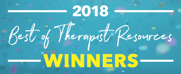 Banner | Winners of the 2018 Best of Therapist Resources Awards | Brighter Vision Web Solutions | Marketing Blog for Therapists