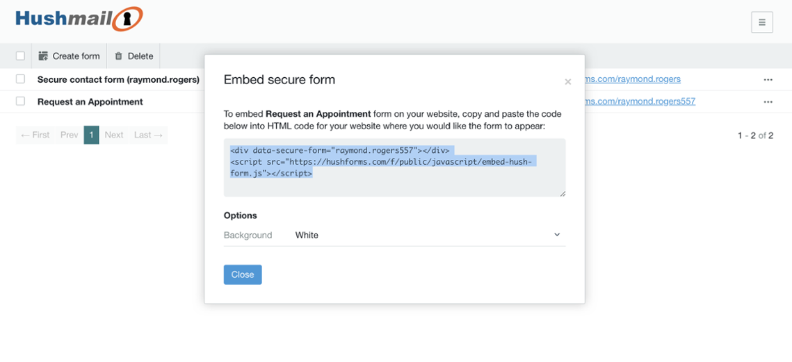 Hushmail embed secure form | Take Your Therapist Website to the Next Level with an Embedded Secure Web Form | Brighter Vision Web Solutions | Marketing Blog for Therapists