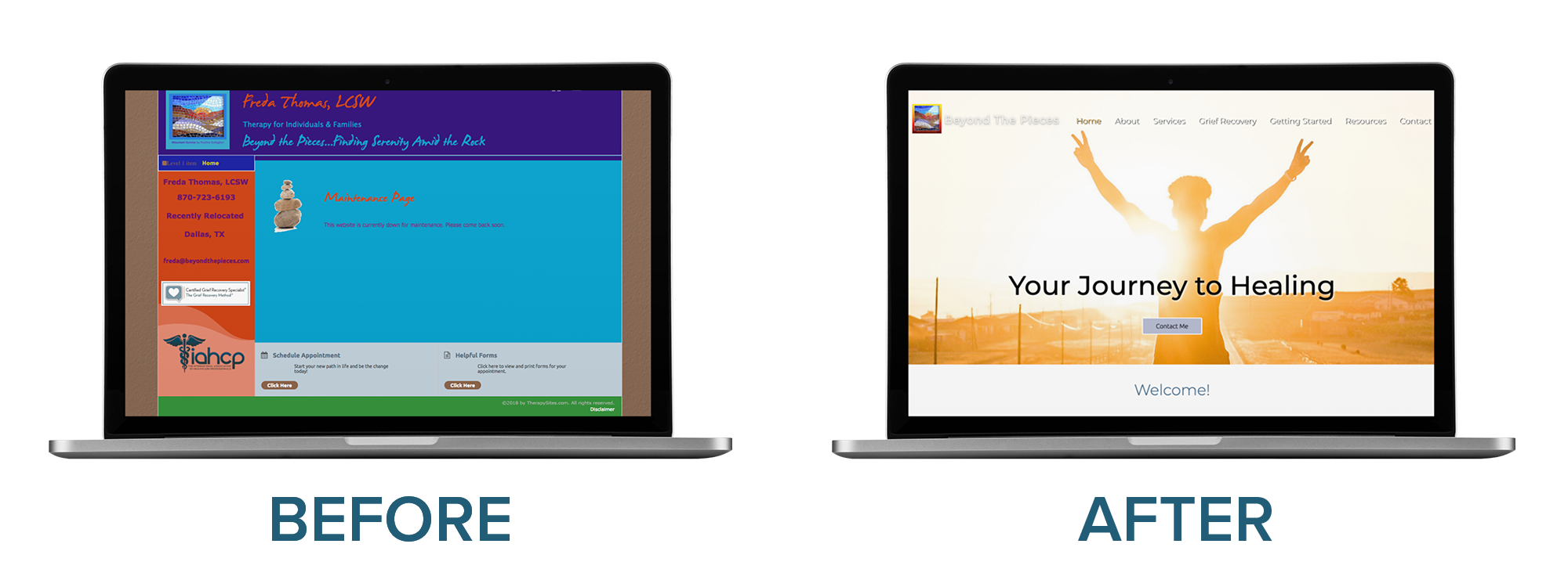 Beyond The Pieces Website Redesign | Before & After Website Transformations: From TherapySites to Brighter Vision | Brighter Vision Web Solutions | Marketing Blog for Therapists