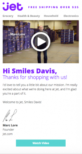 Jet example | How to Write an Effective Welcome Email | Brighter Vision | Marketing Blog for Therapists