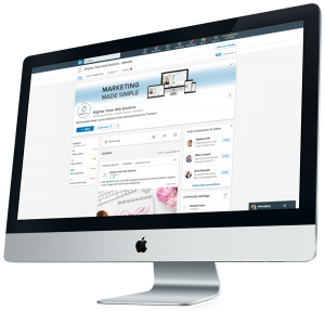 LinkedIn on iMac | Social Media Image Sizes: A Quick Reference Guide | Brighter Vision | Online Marketing Blog for Therapists