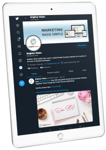 Twitter on iPad | Social Media Image Sizes: A Quick Reference Guide | Brighter Vision | Online Marketing Blog for Therapists