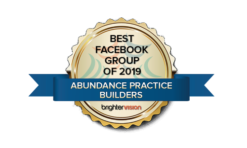 Winner Badge | Abundance Practice Builders | Best Facebook Group of 2019 | Winners of the 2019 Best of Therapist Resources Awards