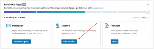 Add location button | How to Set up a LinkedIn Company Page for Your Private Practice | Brighter Vision | Marketing Blog for Therapists