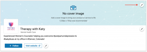Cover photo | How to Set up a LinkedIn Company Page for Your Private Practice | Brighter Vision | Marketing Blog for Therapists
