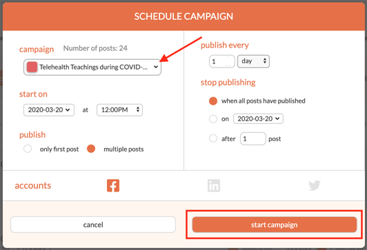 Step 6 screenshot | How to Use Social Genie to Communicate About COVID-19 to Your Community | Brighter Vision | Therapist Marketing Blog