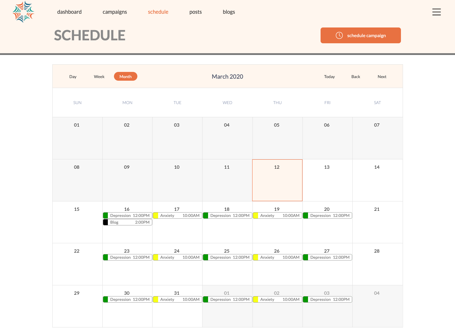 SGP Schedule | Social Genie Platform | Brighter Vision | Marketing Made Simple for Therapists