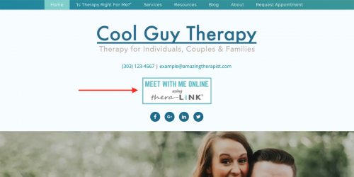 Website header example | How to Effectively Promote Teletherapy on Your Private Practice Website | Brighter Vision | Marketing Blog for Therapists