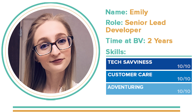 Featured image | Behind the Vision: Emily, Senior Lead Developer | Brighter Vision | Marketing Blog for Therapists