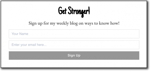 Mailing list signup form example | Private Practice Summer Checklist: The Top 5 Things You Should Do Before Fall | Brighter Vision | Marketing Blog for Therapists