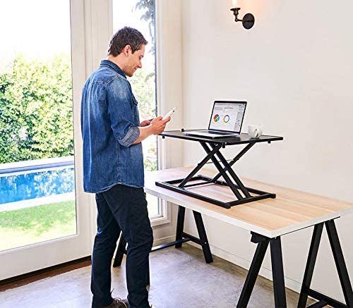 Amazon sit-stand desktop riser | Ergonomic Tips for Therapists Working from Home | Brighter Vision | Marketing Blog for Therapists
