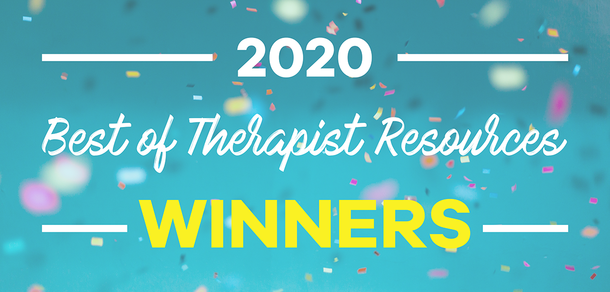 Banner | Winners of the 2020 Best of Therapist Resources Awards! | Brighter Vision | Marketing Blog for Therapists