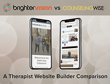 Featured image | Brighter Vision vs. CounselingWise: A Therapist Website Comparison | Marketing Blog for Therapists