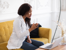 Person on a video call