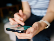 Person using cell phone